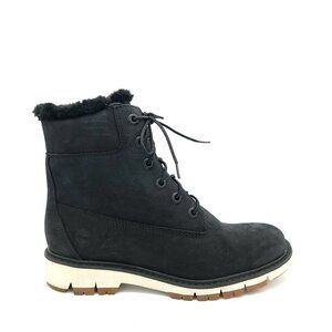 NEW Timberland Lucile Boots Womens 9.5 Lace Up Cozy Faux Fur Simple Outdoors